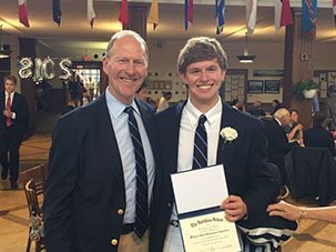 Robert Chartener ’76 P’18 with Will Chartener ’18