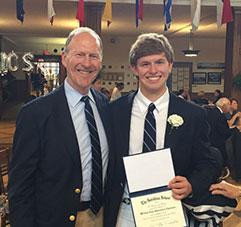 Robert Chartener ’76 P’18 with Will Chartener ’18